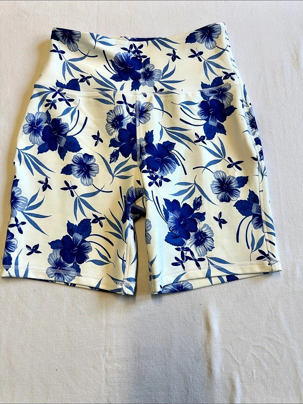 LoveShackFancy Floral Skort in White & Blue Size Small
